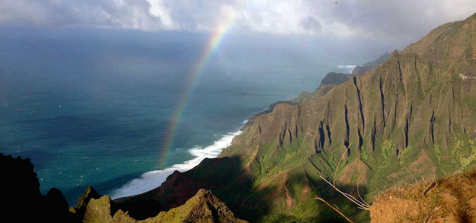 Kalalau Valley with Rainbow Kauai